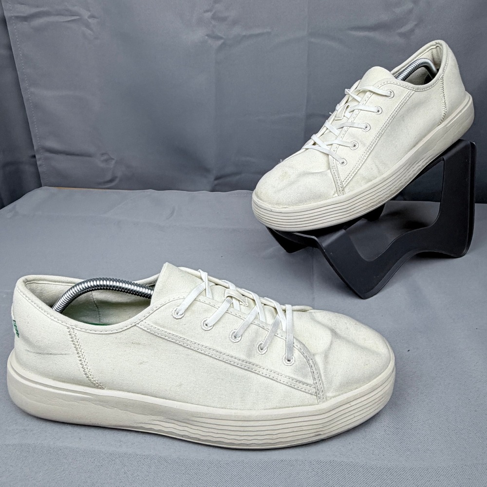 Hey Dude Cody M Canvas Mens 10 White Stucco Low Top Lace Up Sneakers 41291-17H